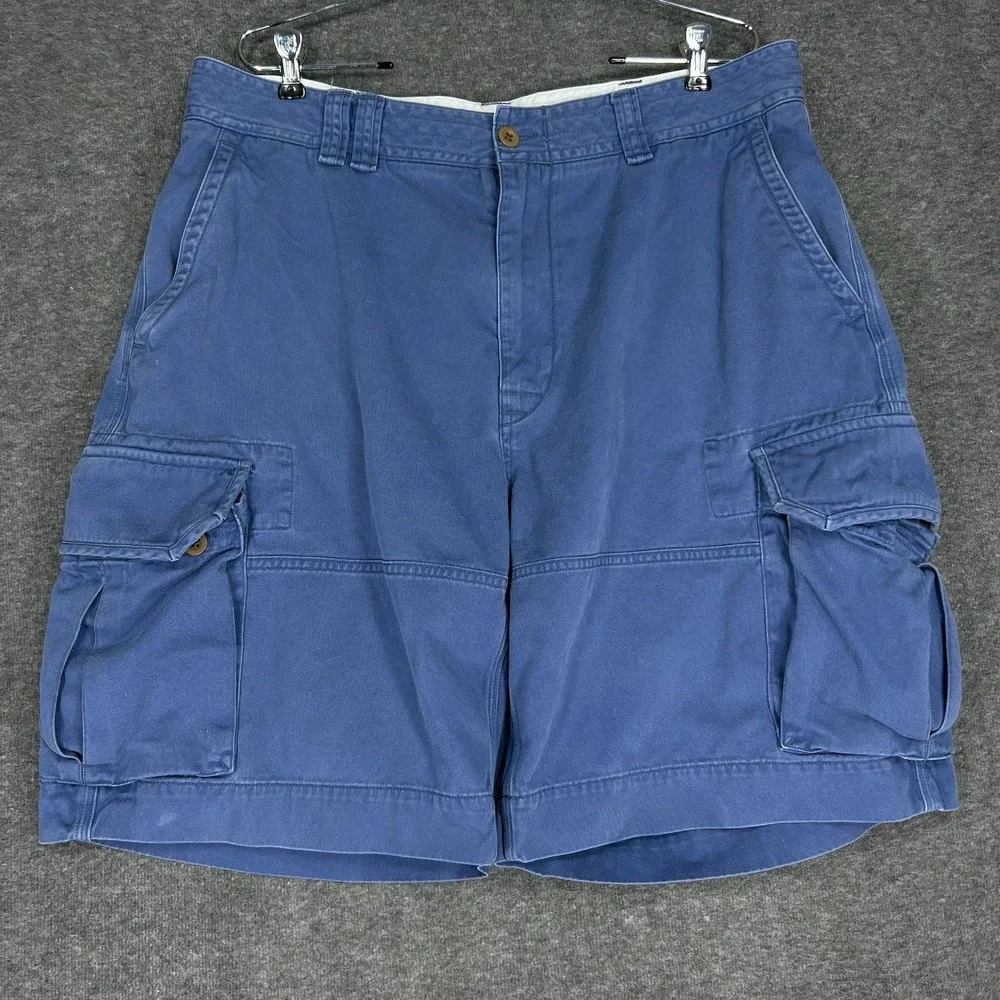 Polo Ralph Lauren Shorts Mens 38 (fits 36) Blue Cotton Cargo Baggy 10